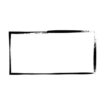 Frame rectangle outline border grunge shape icon, vertical, rectangle decor.. Illustrazione stock