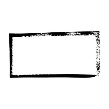 Frame rectangle outline border grunge shape icon, vertical, rectangle decor.. 스톡 일러스트