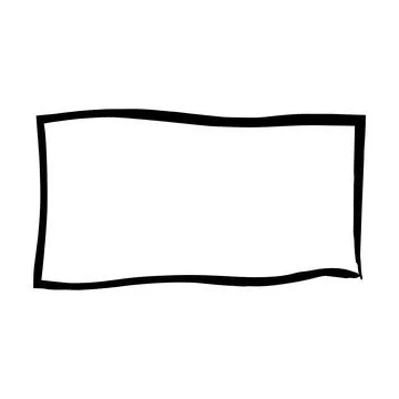 Frame rectangle outline border grunge shape icon, vertical, rectangle decor.. Stock Illustration