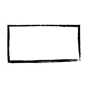 Frame rectangle outline border grunge shape icon, vertical, rectangle decor.. 스톡 일러스트