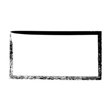 Frame rectangle outline border grunge shape icon, vertical, rectangle decor.. Stock Illustration