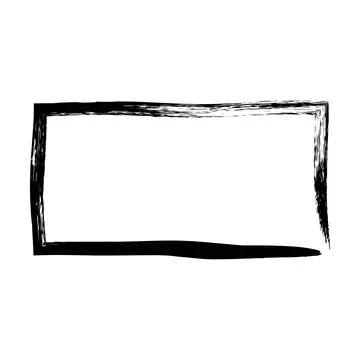 Frame rectangle outline border grunge shape icon, vertical, rectangle decor.. Illustrazione stock