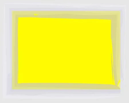 Frame rectangle yellow brush stroke Stock Illustration