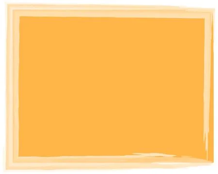Frame rectangle yellow brush stroke Stock Illustration
