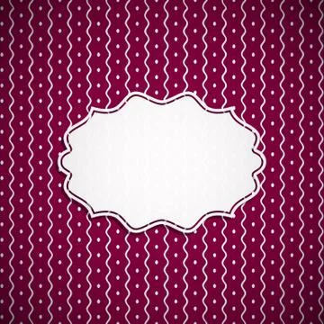 Frame on a red background with ethnic pattern Stock Illustration