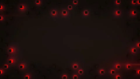 Frame of red cubes seamless loop 3D render animation 4k UHD 3840x2160 Stock Footage 90676574
