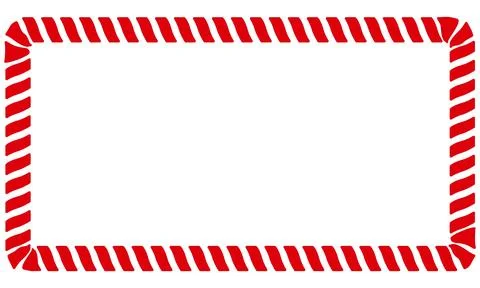 Frame of red elements in lollipop style Ilustração Stock