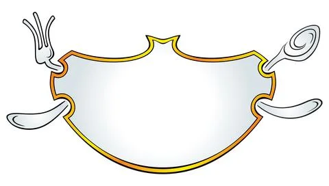 Frame for restaurant Stock Illustration