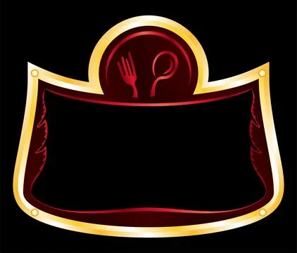 Frame for restaurant Stock Illustration