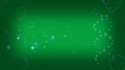 On frame reticle markers orbiting as right nodes forming helix, showing HUD data Stock Footage 334118680