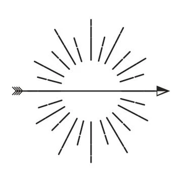 Frame retro with arrows 스톡 일러스트