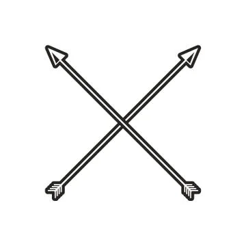 Frame retro with arrows Illustrazione stock