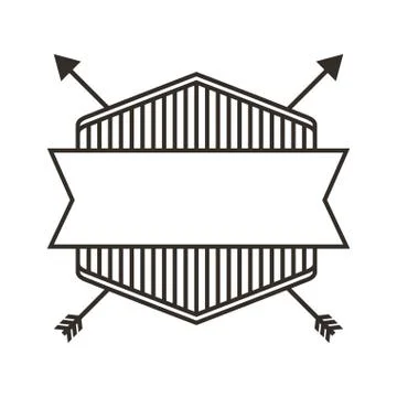 Frame retro with arrows Illustrazione stock
