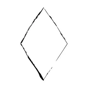 Frame rhombus texture element, outline border grunge shape icon, decorative.. Stock Illustration