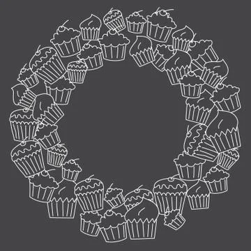 Frame of ring shape. Stock Illustration