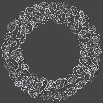 Frame of ring shape. Stock Illustration