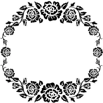 Frame with roses Stock Illustration