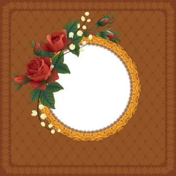 Frame with roses Stock-Illustration