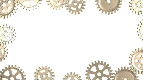 Frame of Rotating Gears Stock Footage 683463