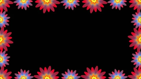 Frame of rotating red flowers for the background Stock Footage 134887624