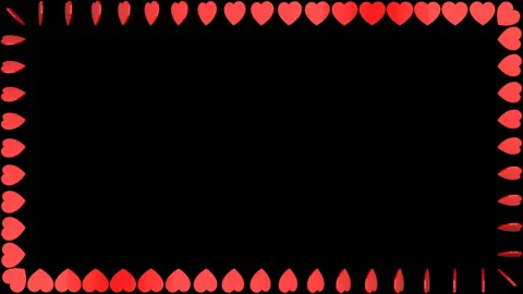 Frame - Rotating Red Hearts Stock Footage 113803452