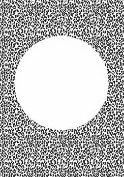 Frame is round on background of leopard color Illustrazione stock
