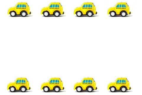 Frame of Schoolbus Toy car Stock Photos