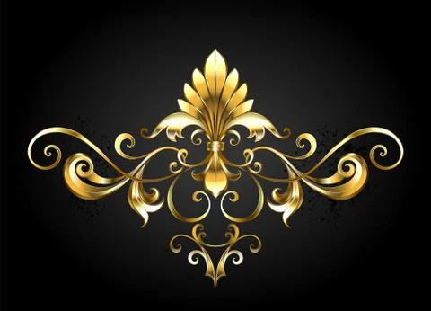 Frame scroll with Fleur de Lis Stock Illustration