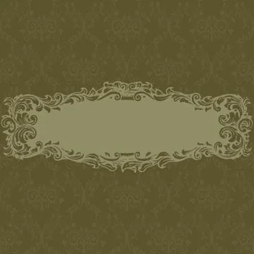 Frame on seamless pattern Stock Illustration