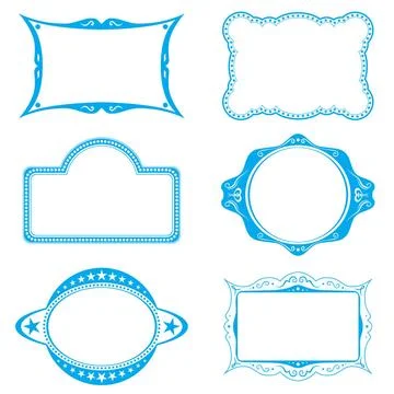 Frame set Collection of different frames for background or labels Copyrigh... Stock Photos