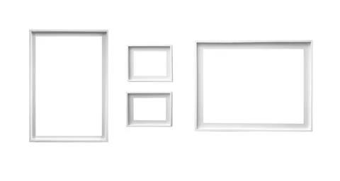 Frame set composition isolated on white background. Collection of vertical, Stock Photos