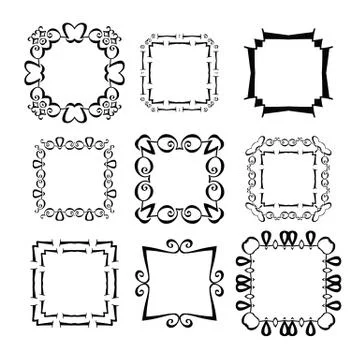 Frame set vector Stock Illustration