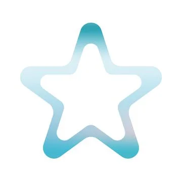 Frame in the shape gradient star in blue. Beautiful element for postcards, di Stock Illustration