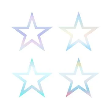 Frame in the shape gradient star in blue. Beautiful element for postcards, di Stock Illustration