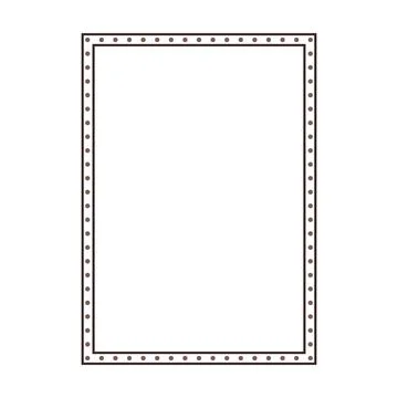 Frame shape icon, vertical rectangle decorative vintage border doodle element Stock Illustration