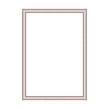 Frame shape icon, vertical rectangle decorative vintage border doodle element Stock Illustration