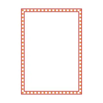 Frame shape icon, vertical rectangle decorative vintage border doodle element Stock Illustration