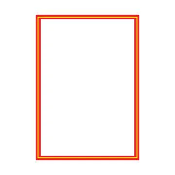 Frame shape icon, vertical rectangle decorative vintage border doodle element Stock Illustration