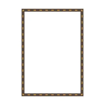 Frame shape icon, vertical rectangle decorative vintage border doodle element Stock Illustration