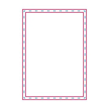 Frame shape icon, vertical rectangle decorative vintage border doodle element Stock Illustration