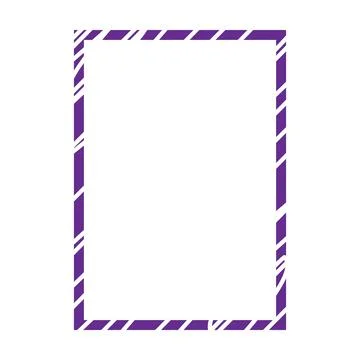 Frame shape icon, vertical rectangle decorative vintage border doodle element Stock Illustration