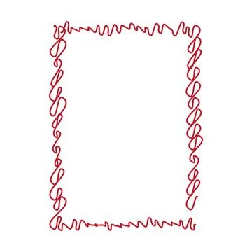 Frame shape icon, vertical rectangle decorative vintage border doodle element Stock Illustration