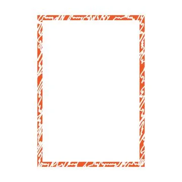 Frame shape icon, vertical rectangle decorative vintage border doodle element イラスト素材