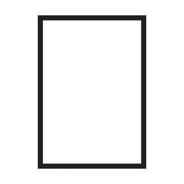 Frame shape icon, vertical rectangle decorative vintage border doodle element イラスト素材