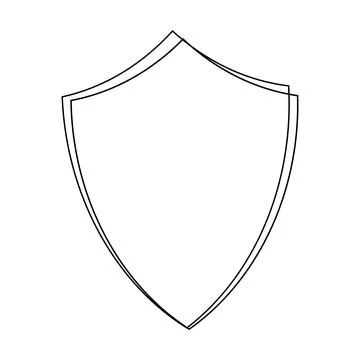 Frame shield icon element, outline border grunge shape icon, decorative doo.. Stock Illustration