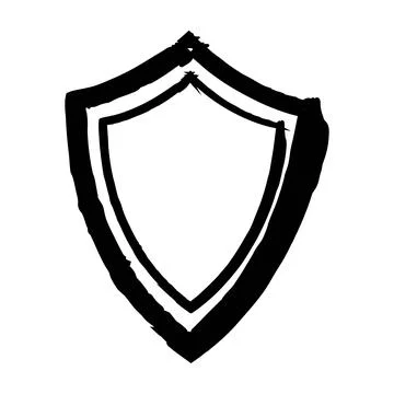 Frame shield texture element, outline border grunge shape icon, decorative .. Stock Illustration