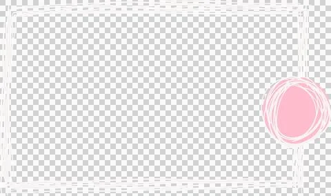 Frame showing white rectangle enclosing center and adding pink scribble circle Stock Illustration