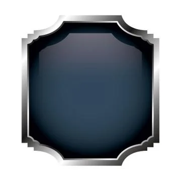 Frame with silver border isolated icon design Stock Illustration