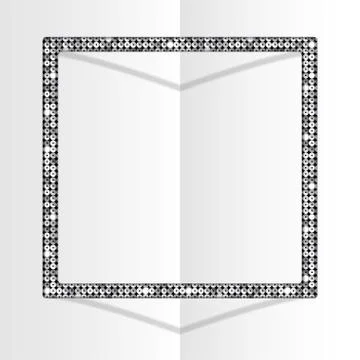 Frame Silver Sequins Square. Glitter, sparkle. Stock Illustration