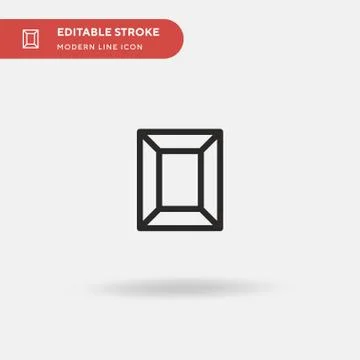 Frame Simple vector icon. Illustration symbol design template for web mobile  스톡 일러스트